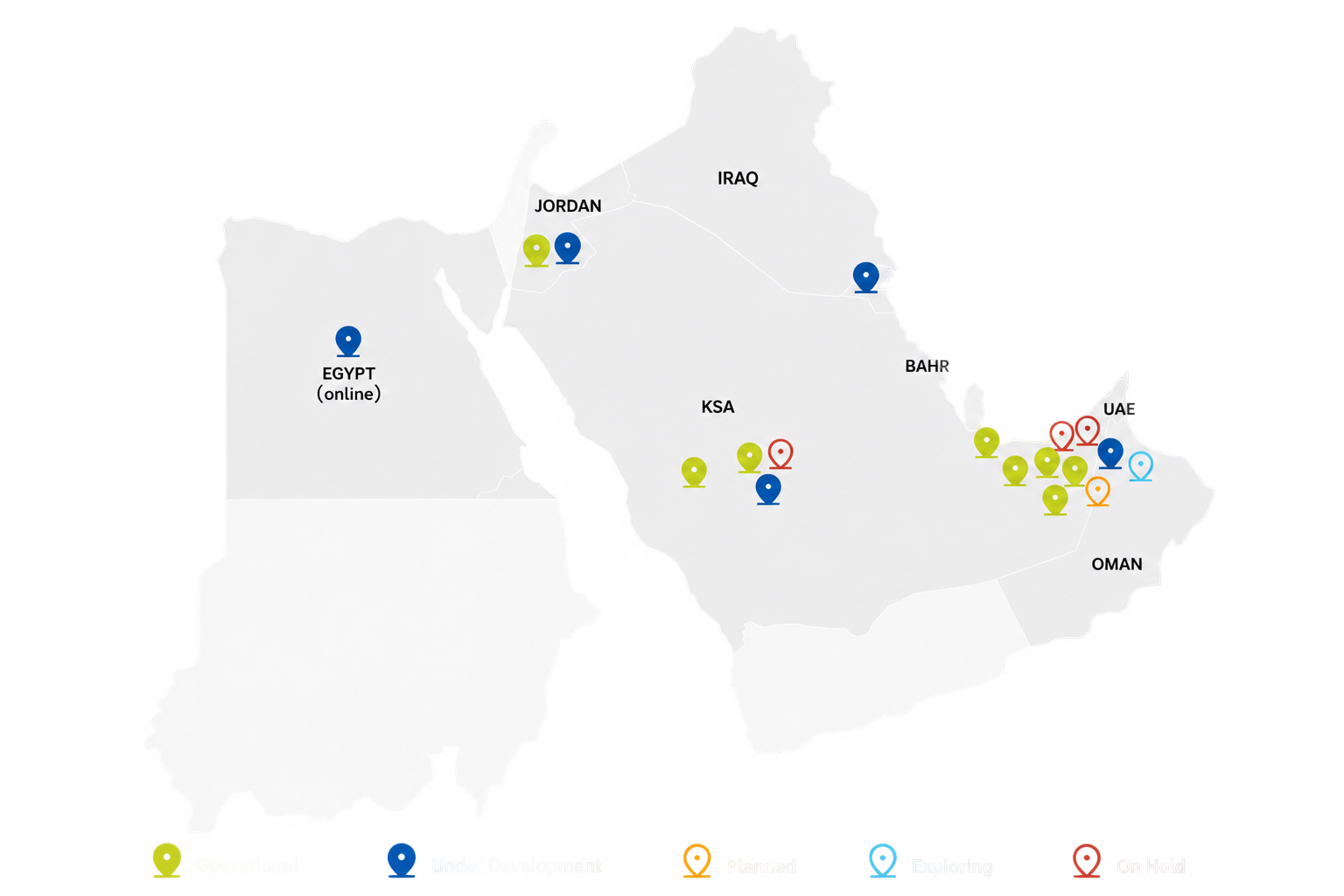 ZainTECH delivery footprint across the GCC and MENA